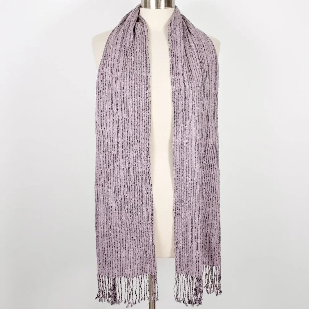 Issey Miyake Man scarf 2005 pink black 70% silk 30% wool